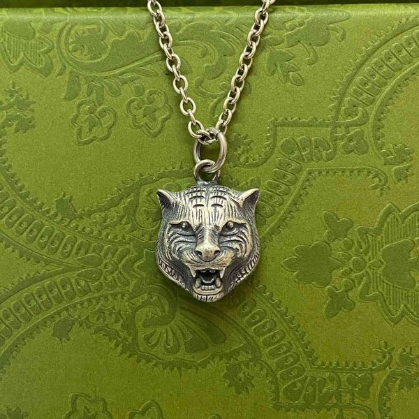 designer women tiger head necklace s925 silver imitation old chinese zodiac tiger men's and women's pendant accessories black frid
designer women tiger head necklace s925 silver imitation old chinese zodiac tiger men's and women's pendant accessories black frid