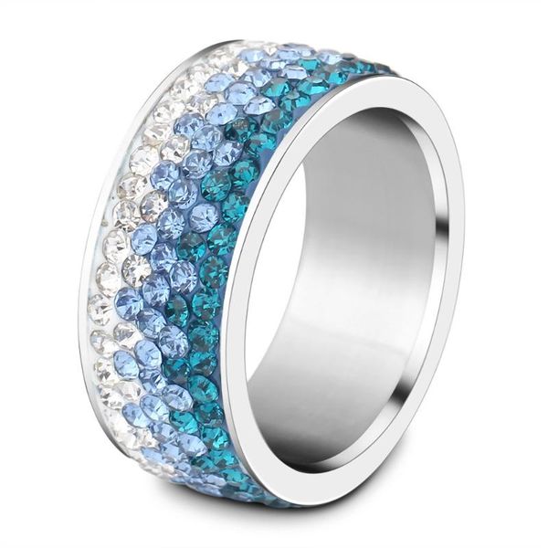 cluster rings fashion titanium steel ring blue zircon crystal stainless occident style women trendy does not fade, Golden;silver
cluster rings fashion titanium steel ring blue zircon crystal stainless occident style women trendy does not fade, Golden;silver