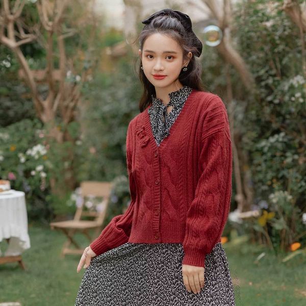 sweater spring arrival retro art twist outwear cardigan loose women's sweater wifn, White;black
sweater spring arrival retro art twist outwear cardigan loose women's sweater wifn, White;black