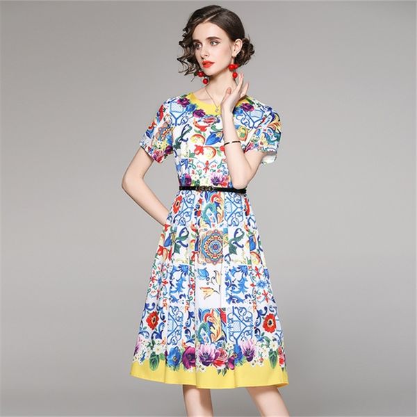 runway summer women's o-neck short sleeve blue and white porcelain floral print dress vintage slim high waist a-line 210519, Black;gray
runway summer women's o-neck short sleeve blue and white porcelain floral print dress vintage slim high waist a-line 210519, Black;gray