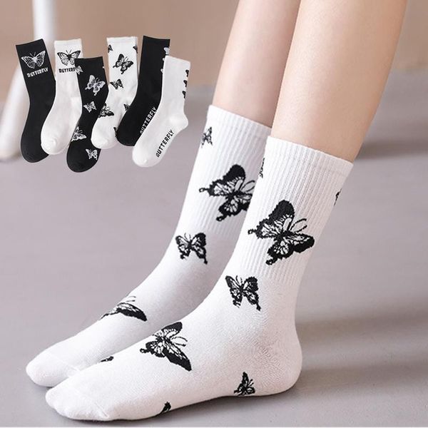 pair autumn winter women casual cotton socks fashion comfortable soft solid color long butterfly printed & hosiery, Black;white
pair autumn winter women casual cotton socks fashion comfortable soft solid color long butterfly printed & hosiery, Black;white