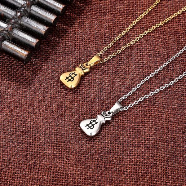 pendant necklaces gold stainless steel necklace for women and men lucky money bag on neck 45cm length o-chain charms jewelry gift, Silver
pendant necklaces gold stainless steel necklace for women and men lucky money bag on neck 45cm length o-chain charms jewelry gift, Silver
