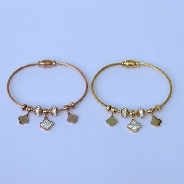 design jewelry net red new wire rope plated titanium stainless steel rose gold magnetic buckle bracelet, Golden;silver
design jewelry net red new wire rope plated titanium stainless steel rose gold magnetic buckle bracelet, Golden;silver