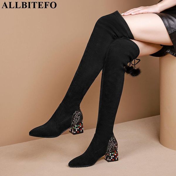boots allbitefo mink hair ball women elastic flock autumn winter knee high rhinestone fashion girls, Black
boots allbitefo mink hair ball women elastic flock autumn winter knee high rhinestone fashion girls, Black