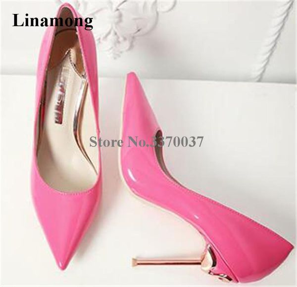 women selling pointed toe patent leather metal stiletto heel pumps charming pink black red 10cm high heels wedding shoes dress
women selling pointed toe patent leather metal stiletto heel pumps charming pink black red 10cm high heels wedding shoes dress