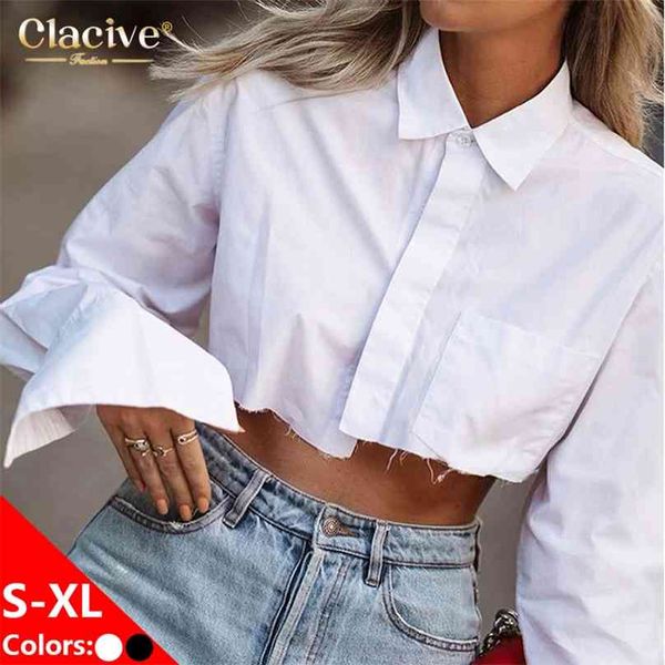 clacive fashion long sleeve women short shirt casual loose turn down collar lady blouses elegant white office work female 210719
clacive fashion long sleeve women short shirt casual loose turn down collar lady blouses elegant white office work female 210719