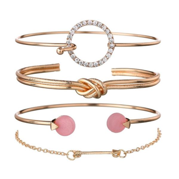 charm bracelets wwlb 4pcs fashion gold simple female personality knotted cuff circle arrow bracelet regalos para mujer, Golden;silver
charm bracelets wwlb 4pcs fashion gold simple female personality knotted cuff circle arrow bracelet regalos para mujer, Golden;silver