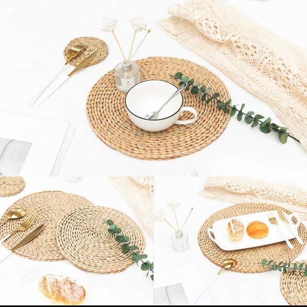 mats & pads natural table mat for food handmade cucurbita woven placemat round braided heat resistant insulation anti-skidding pad
mats & pads natural table mat for food handmade cucurbita woven placemat round braided heat resistant insulation anti-skidding pad