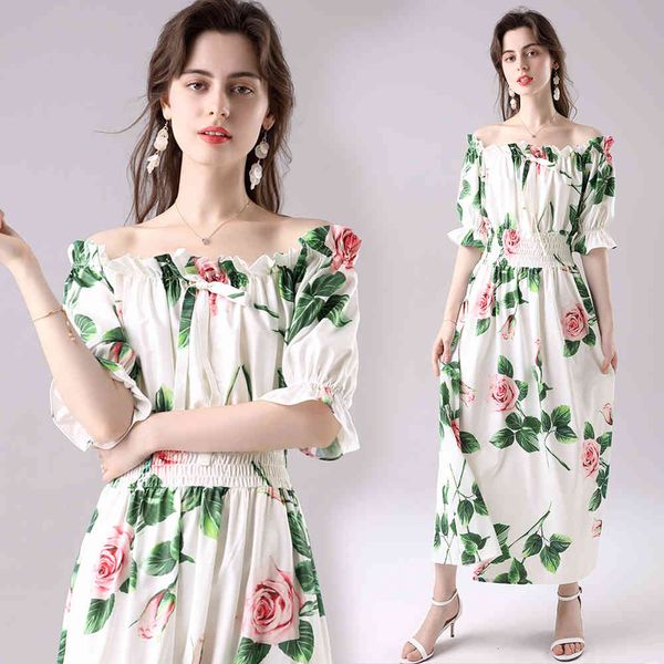 casual dresses summer runway designer off shoulder elastic waist holidays women slash neck rose floral print vacation maxi dress 0, Black;gray
casual dresses summer runway designer off shoulder elastic waist holidays women slash neck rose floral print vacation maxi dress 0, Black;gray