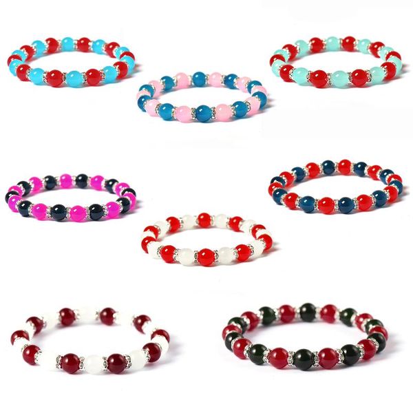 charm bracelets 9pcs 8mm two-tone colors glass bead & 6mm crystal spacer stretch bracelet, Golden;silver
charm bracelets 9pcs 8mm two-tone colors glass bead & 6mm crystal spacer stretch bracelet, Golden;silver