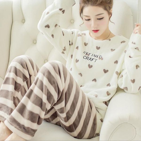 Autumn And Winter Thicken Women Sleepwear Coral Fleece Pajamas Korean Version Sweet Cartoon Long Sleeve Home Service Suit Whx03, Black;red
Autumn And Winter Thicken Women Sleepwear Coral Fleece Pajamas Korean Version Sweet Cartoon Long Sleeve Home Service Suit Whx03, Black;red