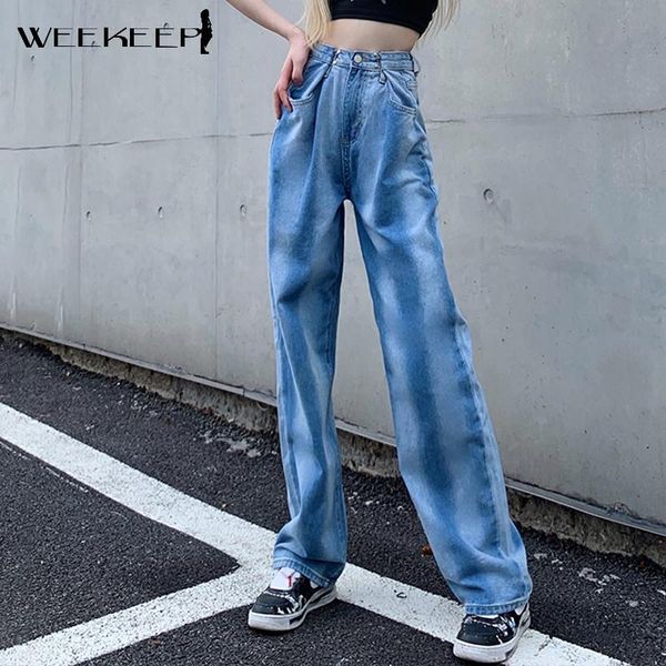 women's jeans weekeep striped tie dye women loose straight casual denim pants autumn high waist harajuku fashion korean streetwear, Blue
women's jeans weekeep striped tie dye women loose straight casual denim pants autumn high waist harajuku fashion korean streetwear, Blue