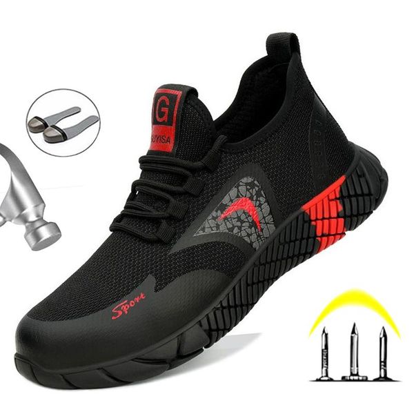 boots breathable men's safety shoes steel toe work men puncture-proof sneakers, Black
boots breathable men's safety shoes steel toe work men puncture-proof sneakers, Black