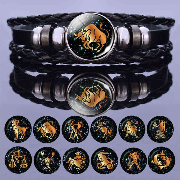 2021 new keychains 12 zodiac signs leather bracelet for men women virgo libra scorpio aries taurus braided rope bracelets birthday, Silver
2021 new keychains 12 zodiac signs leather bracelet for men women virgo libra scorpio aries taurus braided rope bracelets birthday, Silver