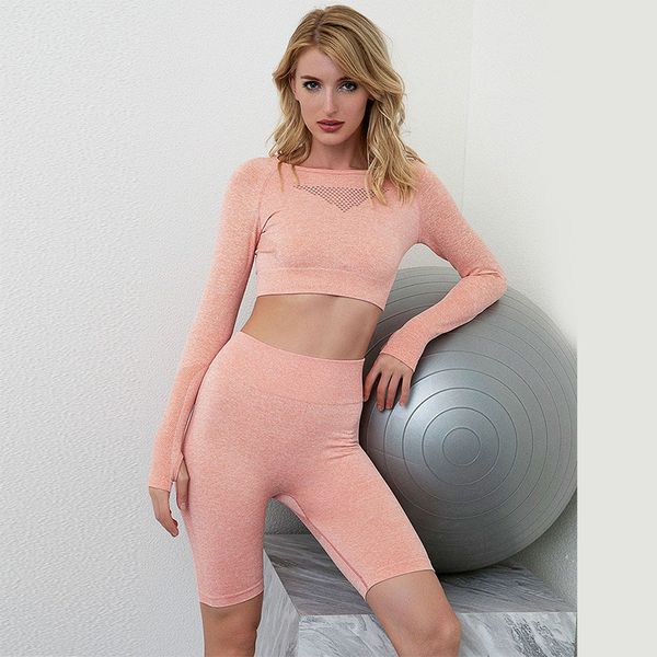 sports yoga suit hip up long sleeve shorts set soft skin friendly fitness set, Gray
sports yoga suit hip up long sleeve shorts set soft skin friendly fitness set, Gray