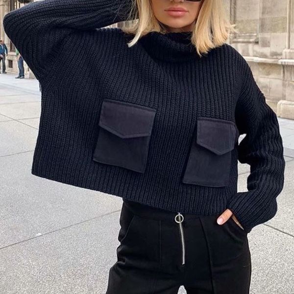 women's sweaters sweters mulheres invierno natal moda feminina camisolas e pulôveres gola alta bolsos mujer de malha cbey, White;black
women's sweaters sweters mulheres invierno natal moda feminina camisolas e pulôveres gola alta bolsos mujer de malha cbey, White;black