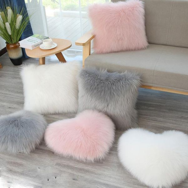 cushion/decorative pillow plush cushion cover fluffy furry square waist throw soft love imitation wool sofa decoration 
cushion/decorative pillow plush cushion cover fluffy furry square waist throw soft love imitation wool sofa decoration
