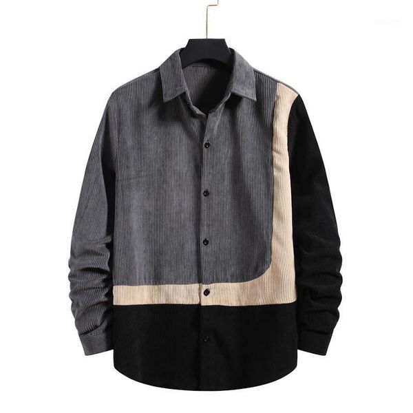 men's casual shirts wholesale men fashion streetwear 2 color patchwork button down flannel long sleeve shirt, White;black
men's casual shirts wholesale men fashion streetwear 2 color patchwork button down flannel long sleeve shirt, White;black