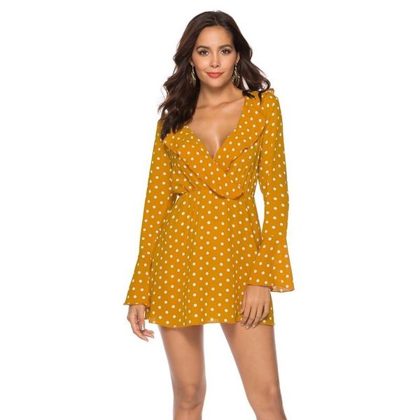 casual dresses 2021 chiffon dot women long sleeve mini dress shirt vestido elegante summer elegant women's party cute in womens, Black;gray
casual dresses 2021 chiffon dot women long sleeve mini dress shirt vestido elegante summer elegant women's party cute in womens, Black;gray
