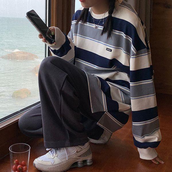hoodies autumn hoodie cotton loose long striped sleeve women's t-shirts warm femmes sweetshirts, Black
hoodies autumn hoodie cotton loose long striped sleeve women's t-shirts warm femmes sweetshirts, Black