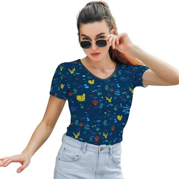 water t shirt pattern womens simple t-shirt casual short sleeve o neck polyester tee women's, White
water t shirt pattern womens simple t-shirt casual short sleeve o neck polyester tee women's, White