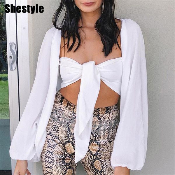 shestyle knot white cotton wrap blouse women spring stylish lantern sleeve solid short shirts summer crop streetwear teesing, Black;white
shestyle knot white cotton wrap blouse women spring stylish lantern sleeve solid short shirts summer crop streetwear teesing, Black;white