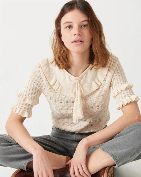 women's sweaters autumn and winter 2021 hollow out ruffle sweet short sleeve sweater female, White;black
women's sweaters autumn and winter 2021 hollow out ruffle sweet short sleeve sweater female, White;black
