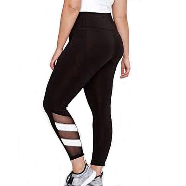 women's leggings plus size women summer casual mesh elastic high waist trousers fitness stretch cropped pants, Black
women's leggings plus size women summer casual mesh elastic high waist trousers fitness stretch cropped pants, Black