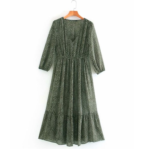 summer women vintage dot dress v-neck buttons 3/4 sleeve a-line es female elegant fashion street clothes vestido 210513, Black;gray
summer women vintage dot dress v-neck buttons 3/4 sleeve a-line es female elegant fashion street clothes vestido 210513, Black;gray