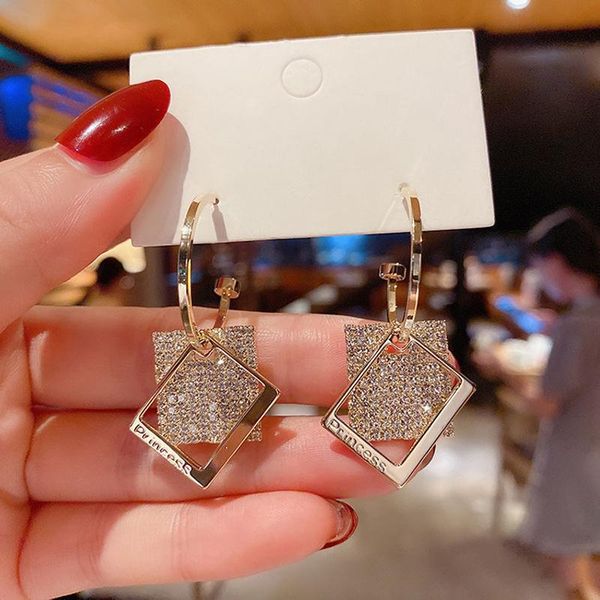 korean style luxury elegant shiny square dangle earrings for female party daily jewelry & chandelier, Silver
korean style luxury elegant shiny square dangle earrings for female party daily jewelry & chandelier, Silver