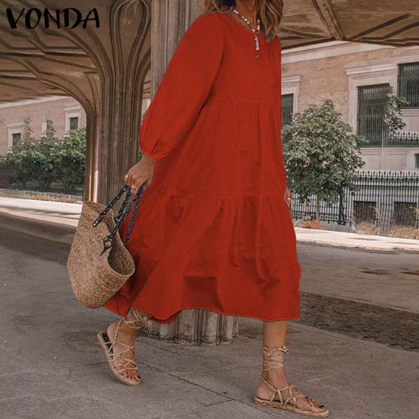 casual dresses vonda 2021 autumn solid fashion women's sundress puff sleeve maxi vestidos female o neck robe party beach 5xl ffnq, Black;gray
casual dresses vonda 2021 autumn solid fashion women's sundress puff sleeve maxi vestidos female o neck robe party beach 5xl ffnq, Black;gray