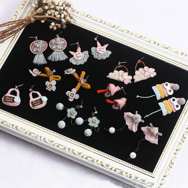 korean net red with wool fabric earrings funny sweet hat bow long earrings female, Silver
korean net red with wool fabric earrings funny sweet hat bow long earrings female, Silver