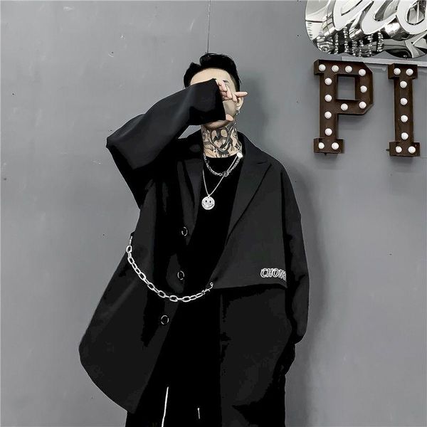 men's suits & blazers suit men's wear 2021 autumn vintage casual oversize for male loose coat fashion trend handsome men clothing, White;black
men's suits & blazers suit men's wear 2021 autumn vintage casual oversize for male loose coat fashion trend handsome men clothing, White;black