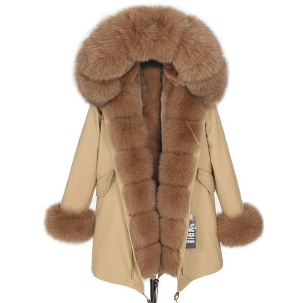 women's fur & faux waterproof winter parka women long jacket real coat large collar detachable liner plus size, Black
women's fur & faux waterproof winter parka women long jacket real coat large collar detachable liner plus size, Black