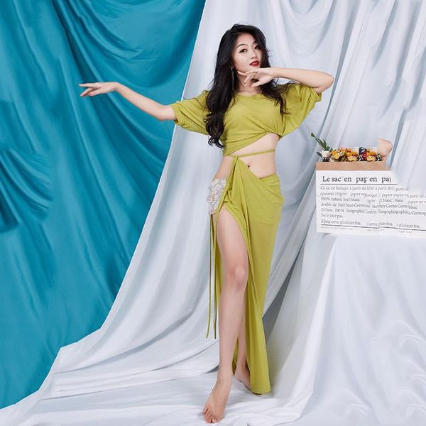stage wear belly dance costume women's long dress performance set 2021 suit short sleeve summer training clothes for lady, Black;red
stage wear belly dance costume women's long dress performance set 2021 suit short sleeve summer training clothes for lady, Black;red