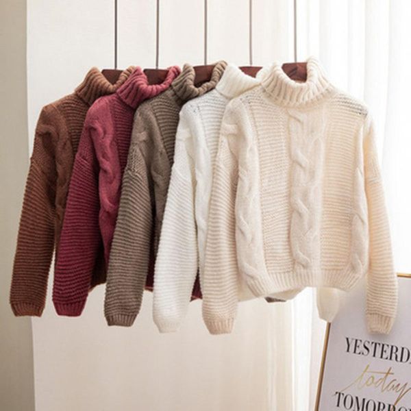 women's sweaters knitted thick sweater pullover long sleeve high neck casual jumpers outerwear autumn winter women clothes, White;black
women's sweaters knitted thick sweater pullover long sleeve high neck casual jumpers outerwear autumn winter women clothes, White;black