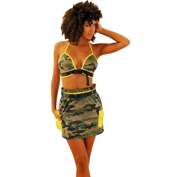 camo 2 piece set women club outfits 2021 backless halter crop and mini skirt set two piece summer matching sets sashes, Black;white
camo 2 piece set women club outfits 2021 backless halter crop and mini skirt set two piece summer matching sets sashes, Black;white