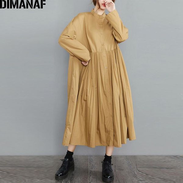 casual dresses dimanaf autumn winter women clothing shirt dress oversize cotton lady loose long sleeve button pleated vintage, Black;gray
casual dresses dimanaf autumn winter women clothing shirt dress oversize cotton lady loose long sleeve button pleated vintage, Black;gray
