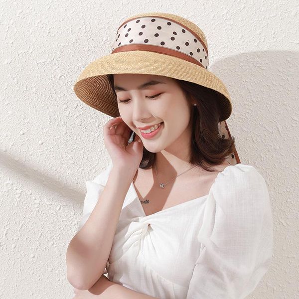 wide brim hats straw hat women japanese hepburn sweet sunscreen fisherman women's retro silk scarf ribbon sunshade wholesale, Blue;gray
wide brim hats straw hat women japanese hepburn sweet sunscreen fisherman women's retro silk scarf ribbon sunshade wholesale, Blue;gray