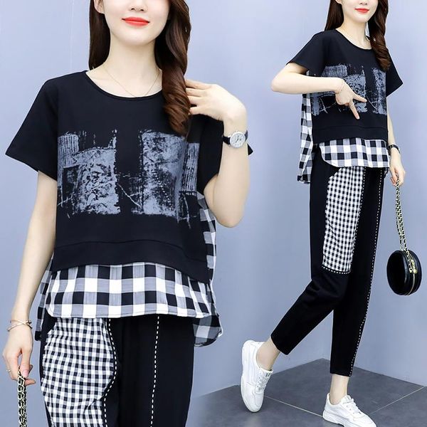 plus size tracksuits 2021 summer pants set casual fashion two-piece suit ensemble femme deux pieces clothes for women, Black
plus size tracksuits 2021 summer pants set casual fashion two-piece suit ensemble femme deux pieces clothes for women, Black