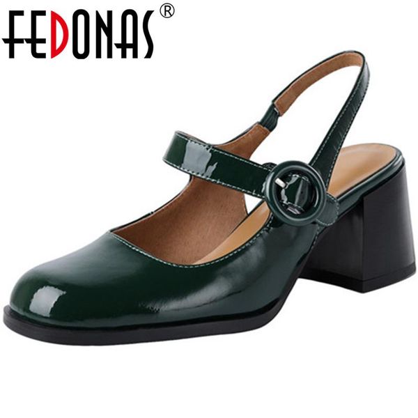 dress shoes fedonas round toe women sandals back strap thick heels pumps 2021 summer genuine leather office lady party woman, Black
dress shoes fedonas round toe women sandals back strap thick heels pumps 2021 summer genuine leather office lady party woman, Black