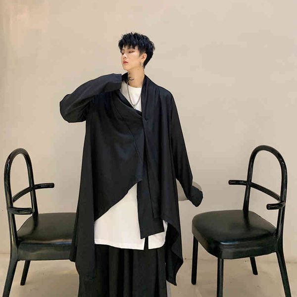japanese style streetwear gothic irregular jacket kimono cardigan black man trench coat outerwear stage clothes s6o4, White;black
japanese style streetwear gothic irregular jacket kimono cardigan black man trench coat outerwear stage clothes s6o4, White;black