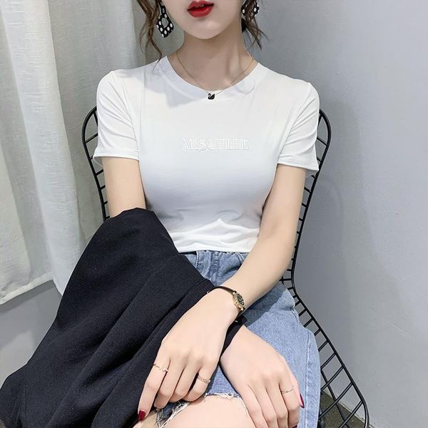 women's t-shirt t shirts female cotton 2021 short sleeve alphabet pattern ladies tshirt casual women summer elastic harajuku, White
women's t-shirt t shirts female cotton 2021 short sleeve alphabet pattern ladies tshirt casual women summer elastic harajuku, White