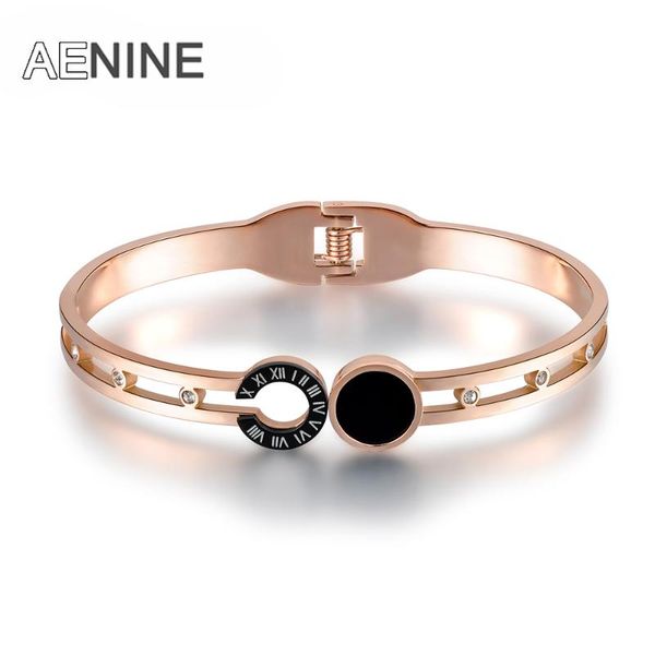 classic roman number engagement bangles for women stainless steel black shell lovely charm bracelets & b17019 bangle
classic roman number engagement bangles for women stainless steel black shell lovely charm bracelets & b17019 bangle
