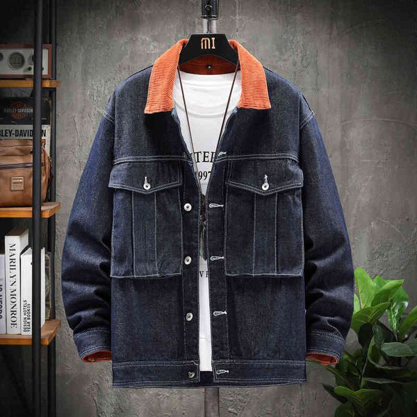 jackets autumn winter oversized pocket corduroy lapel denim back embroidery retro fashion men's jacket, Black;brown
jackets autumn winter oversized pocket corduroy lapel denim back embroidery retro fashion men's jacket, Black;brown