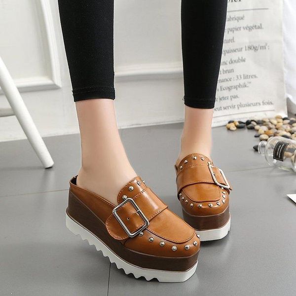 square toe women slippers fashion buckle slingback slides platform wedges lady high heels wsl630, Black
square toe women slippers fashion buckle slingback slides platform wedges lady high heels wsl630, Black