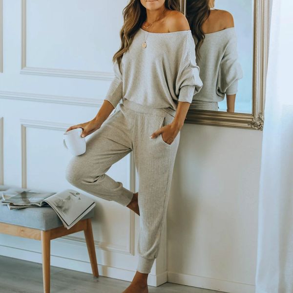 qweek womens pajamas set cotton clothes home suit trousers sleepwear long sleeve casual homewear female nightgown 2021, Black;red
qweek womens pajamas set cotton clothes home suit trousers sleepwear long sleeve casual homewear female nightgown 2021, Black;red