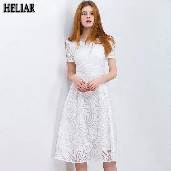 party dresses heliar organza white for summer short sleeve elegant floral ladies high waist hollow out design, White;black
party dresses heliar organza white for summer short sleeve elegant floral ladies high waist hollow out design, White;black