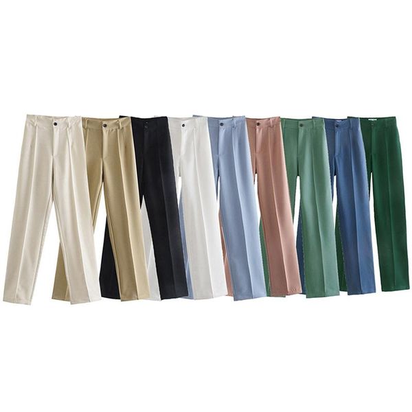women's pants & capris high waist zipper chic office lady casual pantalon for women vintage female trousers 2021 solid straight, Black;white
women's pants & capris high waist zipper chic office lady casual pantalon for women vintage female trousers 2021 solid straight, Black;white