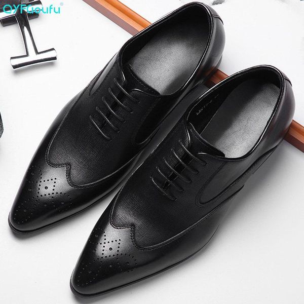 dress shoes qyfcioufu 2021 luxury brogue men genuine leather pointed toe lace-up formal fashion office, Black
dress shoes qyfcioufu 2021 luxury brogue men genuine leather pointed toe lace-up formal fashion office, Black